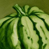 Carnival Squash painting detail by Alexandria Levin