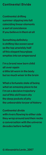 continental divide by alexandria levin